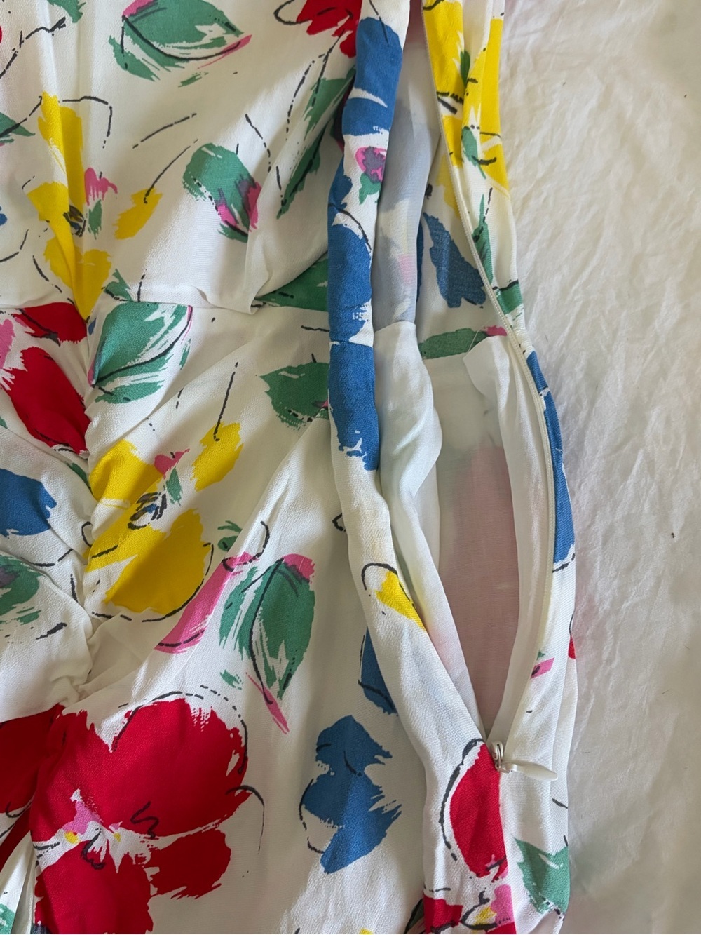 Rixo x Target Women’s Floral Mock Neck Cascade Ruffle Dress Size 10 NWT - Picture 8 of 12